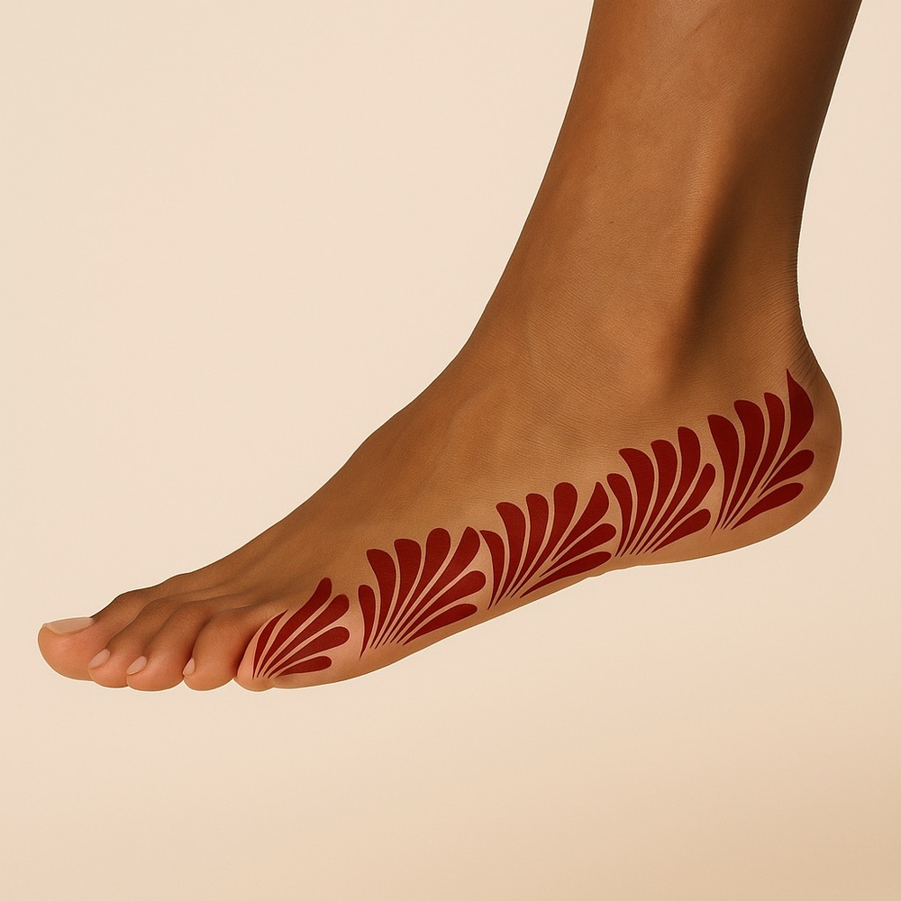 Decorative henna  Foot Tattoo Sticker